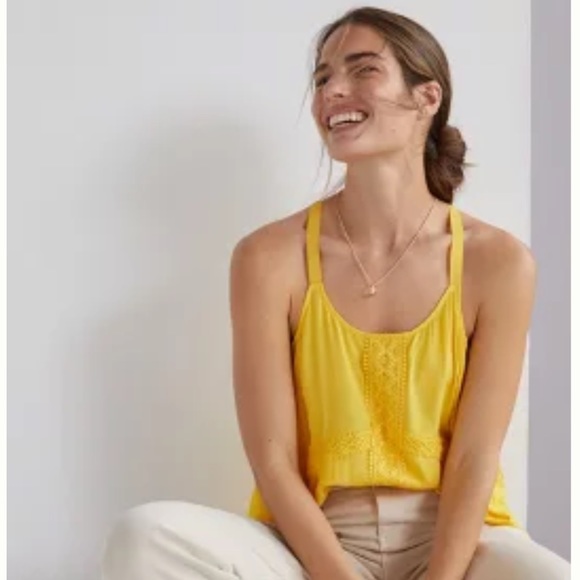 Anthropologie tiny Embroidered Lace Tank Top - Picture 2 of 8